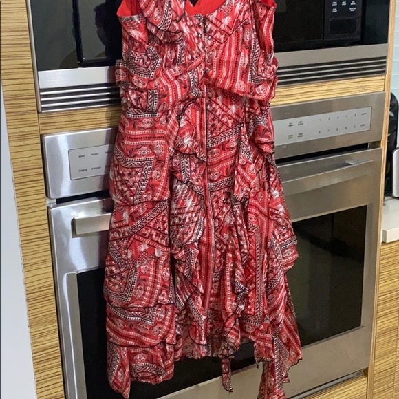 ISABEL MARANT Enta Dress in Red Paisley Bandana - Picture 10 of 11